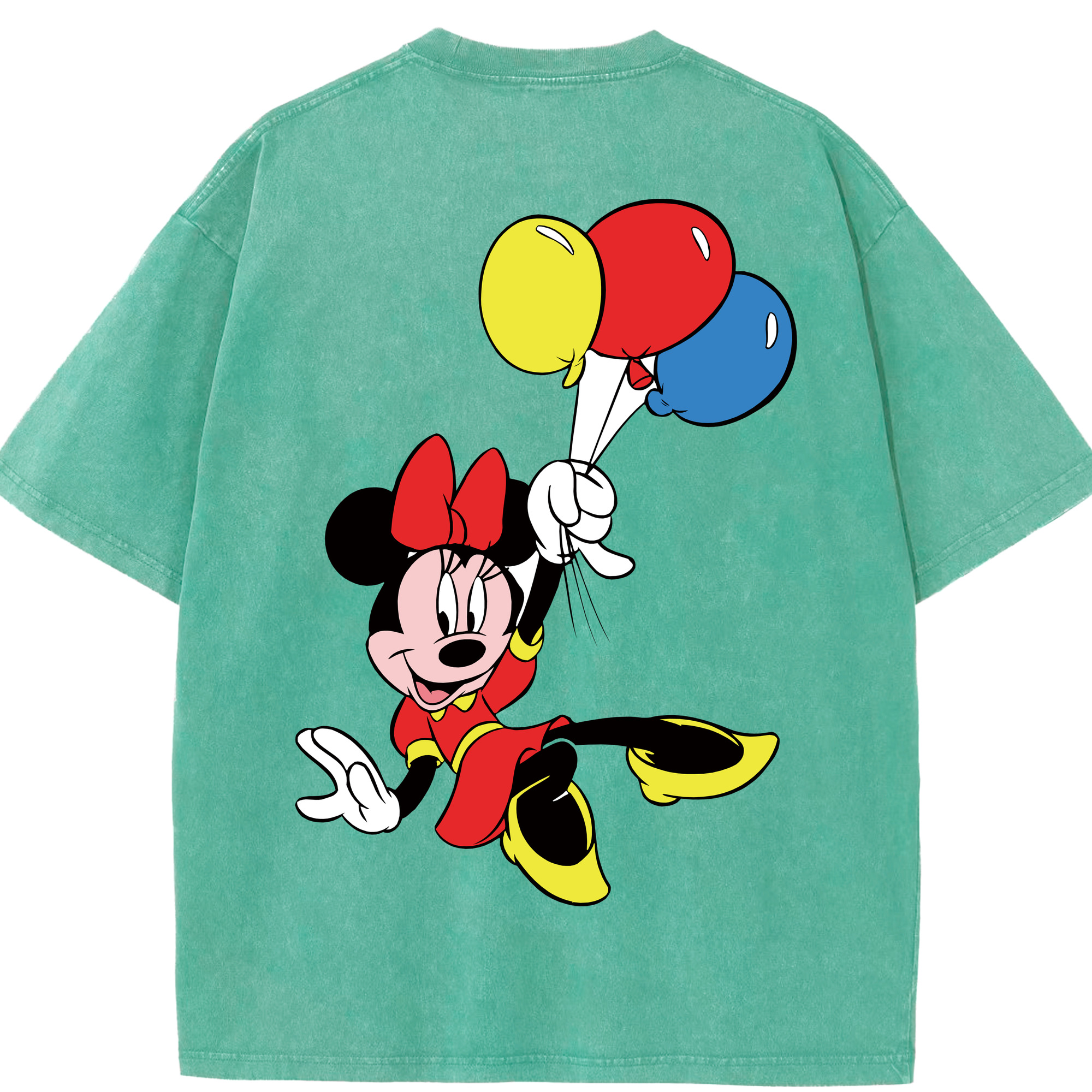 （画像用） ミッキーマウス Mickey Mouse 綿100% ヴィンテージ風 半袖Tシャツ（背面プリント）
